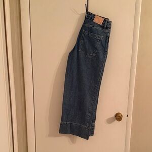 Zara High Rise Front-Seam Wide-leg Jeans